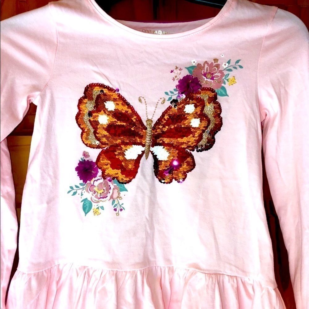 NWOT Girls 7/8 Cynthia Rowley Sequin LS Shirt